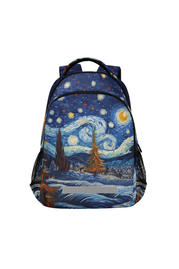 Trees Starry Sky Backpack Elementary School Bag Bookbag Travel Rucksack