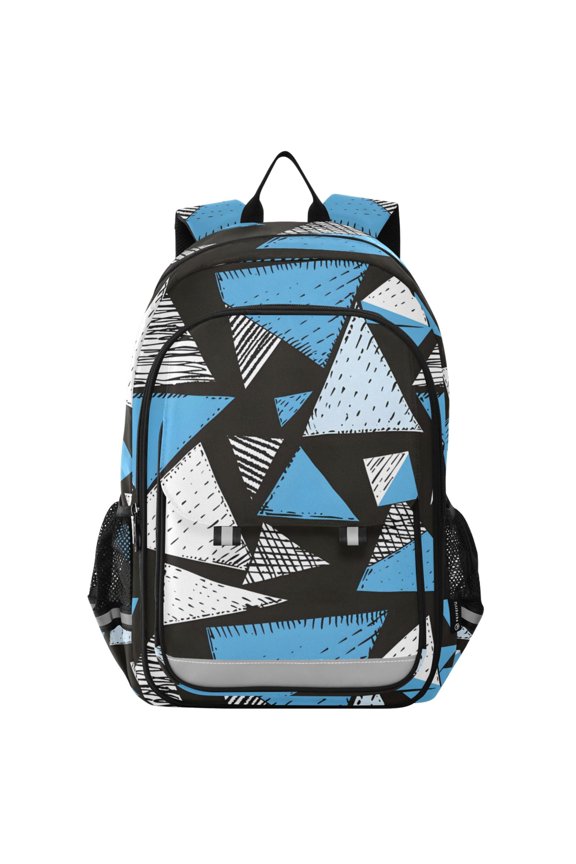 Triangle Geometry Artistic Laptop Backpack Purse Travel Bag Casual School Bookbag Rucksack for Women Men