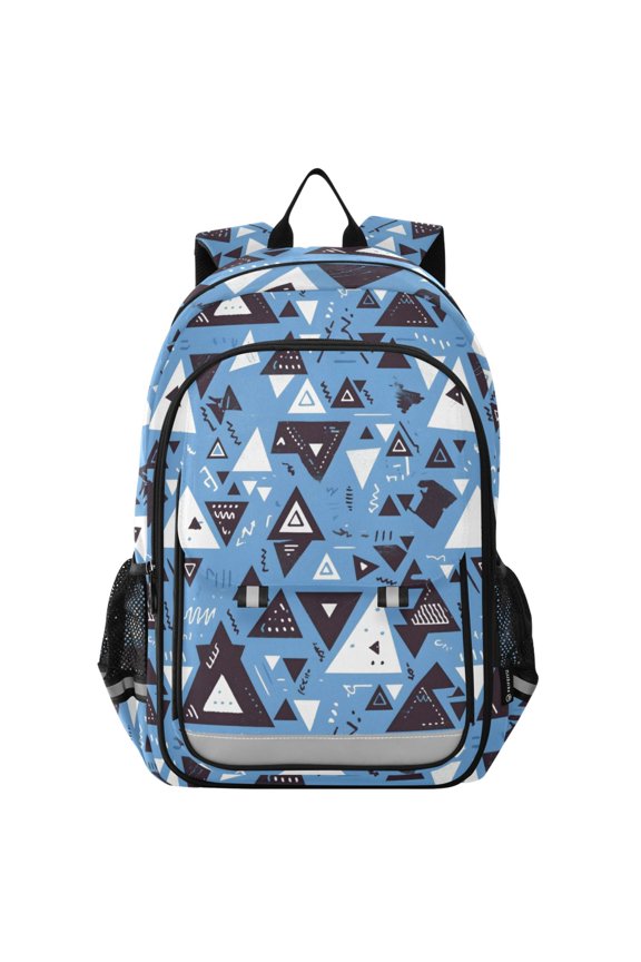 Triangle and Line Geometry Laptop Backpack Purse Travel Bag Casual School Bookbag Rucksack for Women Men