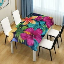 ALAZA Tropical Flowers Rectangle Tablecloth Tablecover Dinning Table Cloth 54"x54"