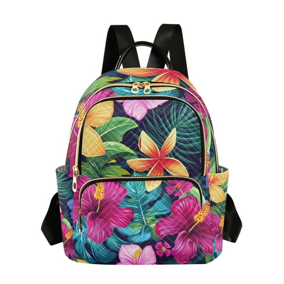 ALAZA Tropical Flowers Womens Travel Laptop Backpack Large Daypack Ladies Shoulder Bags M