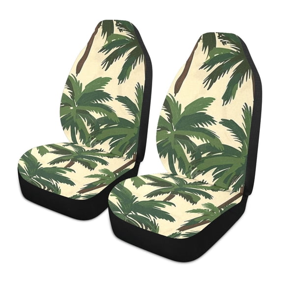 ALAZA Tropical Palm Trees Car Seat Covers 2 PCs Universal Auto Front Seats Interior Protector