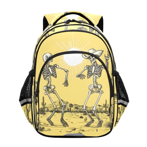 ALAZA Tropical Skeleton Dancing School Backpack Elementary Bag Bookbag Travel Rucksack
