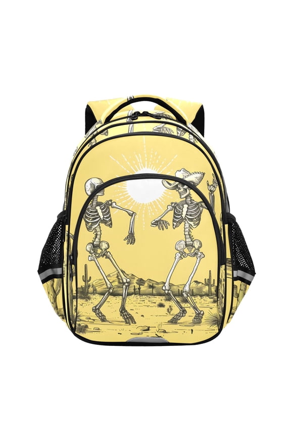 Tropical Skeleton Dancing School Backpack Elementary Bag Bookbag Travel Rucksack