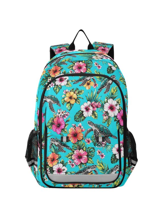 Tropical Turtles School Laptop Backpack Travel Bag Casual Student Bookbag Rucksack