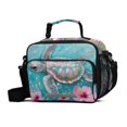 thumbnail image 1 of ALAZA Turtle Lily Flower Lunch Box Insulated Cooler Bag Reusable Tote Bags Shoulder Strap, 1 of 7