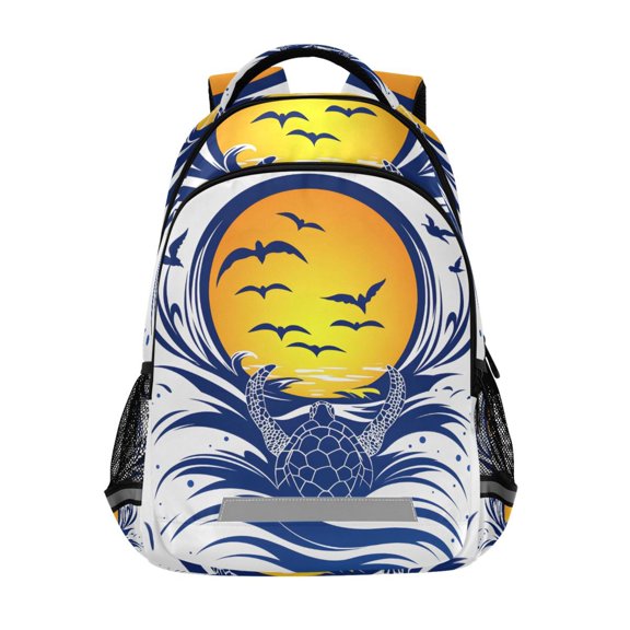 ALAZA Turtle Sunset Backpack Elementary School Bag Bookbag Travel Rucksack