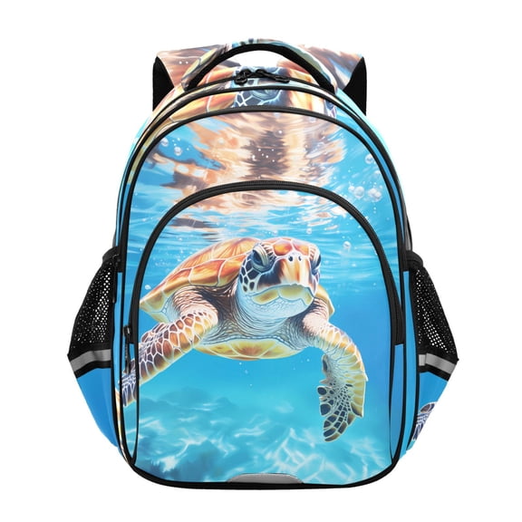 ALAZA Turtle Swimming in Sea School Backpack Elementary Bag Bookbag Travel Rucksack