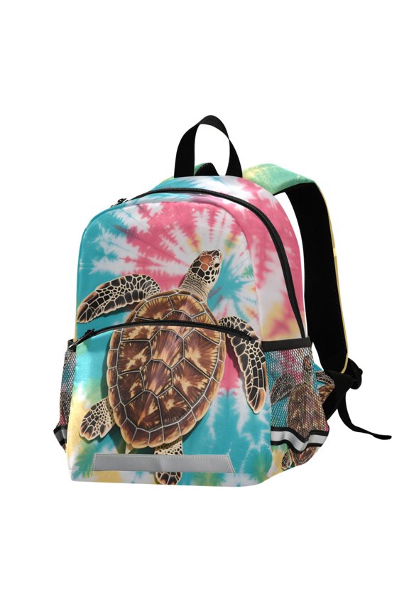 Turtle Tie Dye School Backpack Elementary Student Bookbag