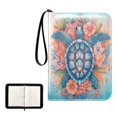 thumbnail image 1 of ALAZA Turtle and Flower Trading Card Binder 4 Pocket Cards Collection Album 400 Folder Holder, 1 of 6