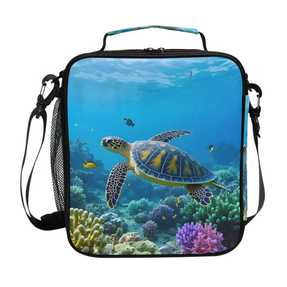 ALAZA Turtle in Sea Lunch Box Insulated Lunch Bag Reusable Thermal Cooler Tote School Picnic