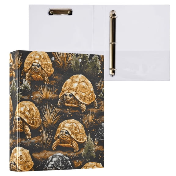 ALAZA Turtles Hardcover 3 Ring Binder 1.5" Round Rings Interior Pockets Binders Organizer 1 Pack