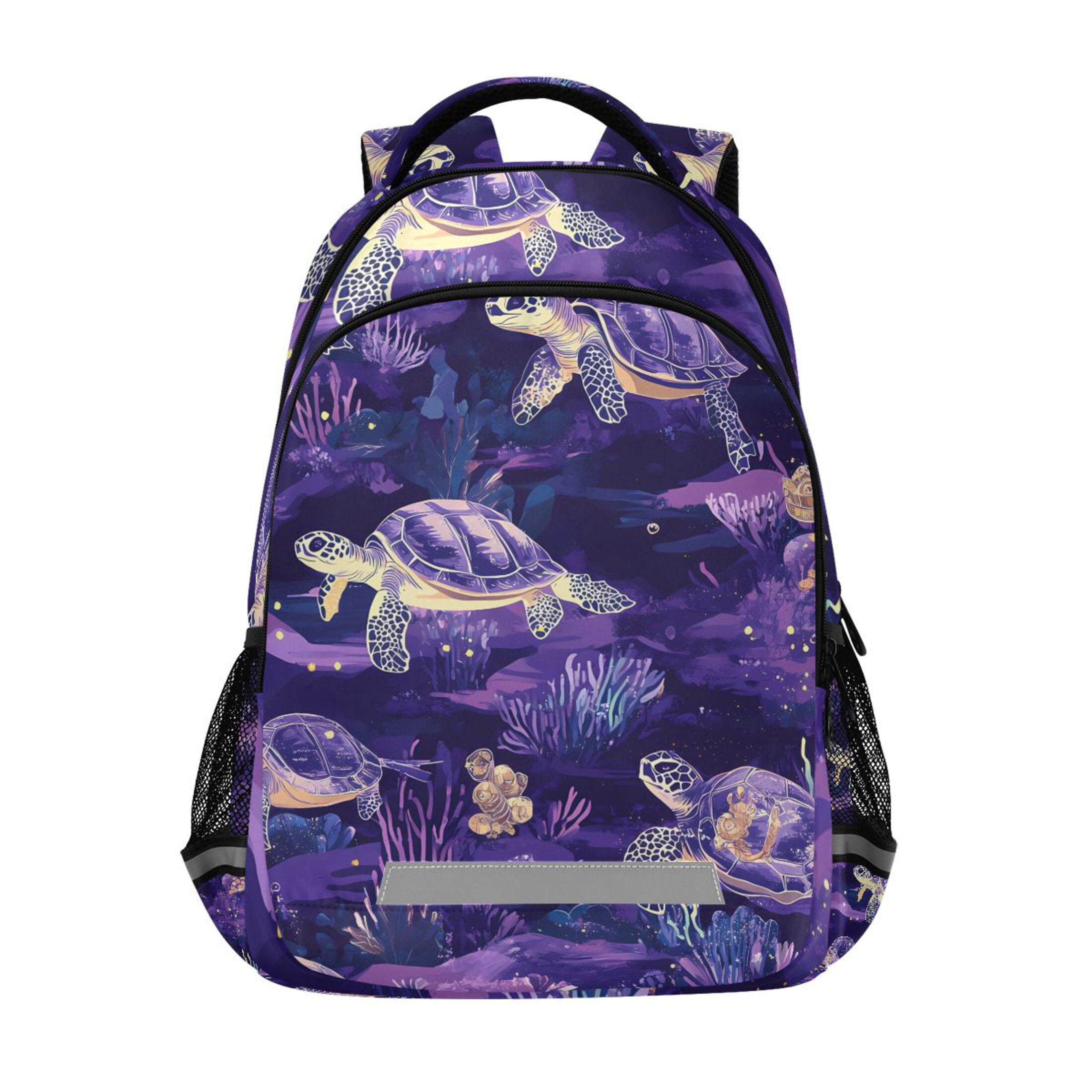 ALAZA Turtles Purple Backpack Elementary School Bag Bookbag Travel ...
