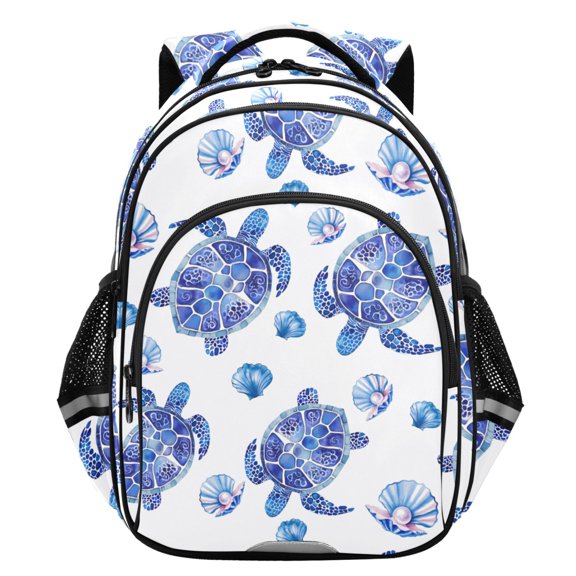 ALAZA Turtles Seashells School Backpack Elementary Bag Student Bookbag Travel Rucksack