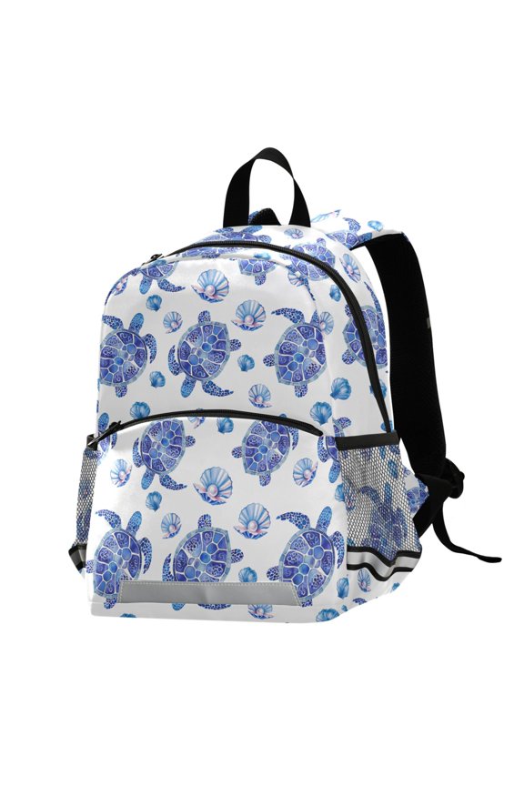 Turtles Seashells School Backpack Elementary Student Bookbag