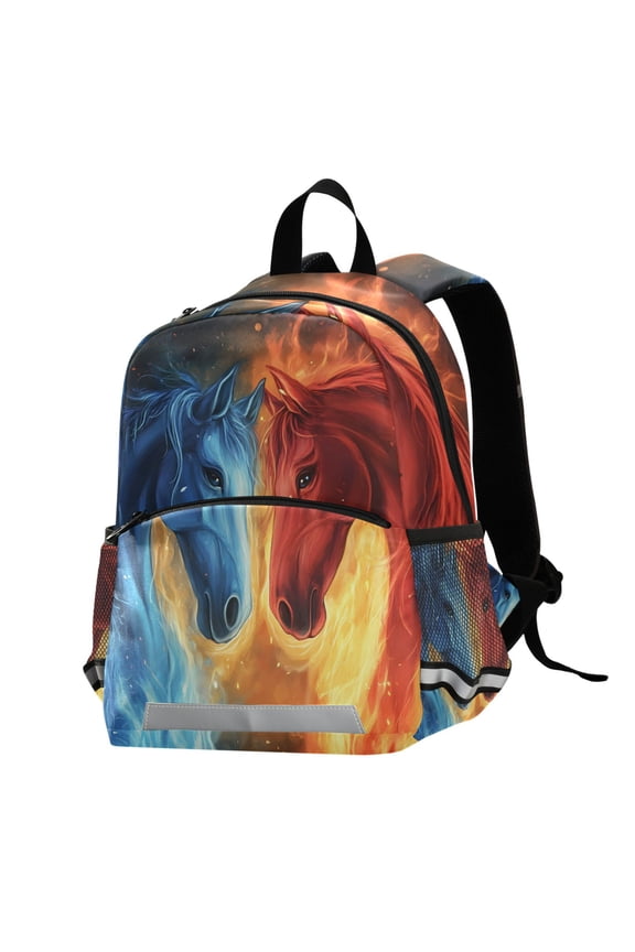 Two Cool Horses School Backpack Elementary Student Bookbag