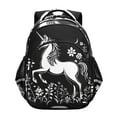thumbnail image 1 of ALAZA Unicorn Flowers-i1 School Backpack Elementary Bag Bookbag Travel Rucksack, 1 of 6