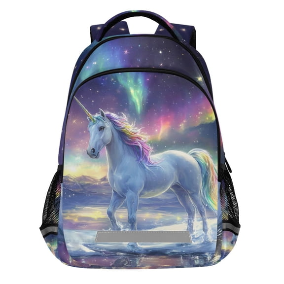 ALAZA Unicorn Galaxy Sky Pattern Backpack Elementary School Bags Student Bookbag Travel Rucksack