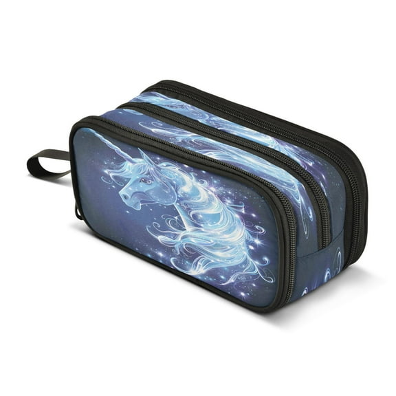 ALAZA Unicorn Magic Pencil Case Bag 3 Compartment Pen Pouch Large Storage Holder Box Organizer