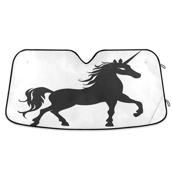 ALAZA Unicorn Silhouette Windshield Sun Shade Car Foldable Visor Block UV Rays Protector 57"x31.5"