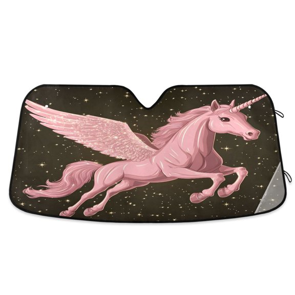 ALAZA Unicorn Starry Windshield Sun Shade Car Foldable Sun Visor Block UV Rays Protector 55"x27.6"
