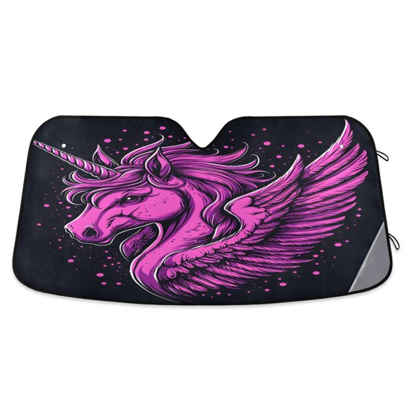 ALAZA Unicorn Windshield Sun Shade Car Foldable Sun Visor Block UV Rays Protector 55"x27.6"