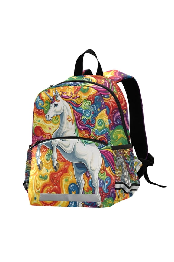 Unicorn in Magic School Backpack Elementary Student Bookbag