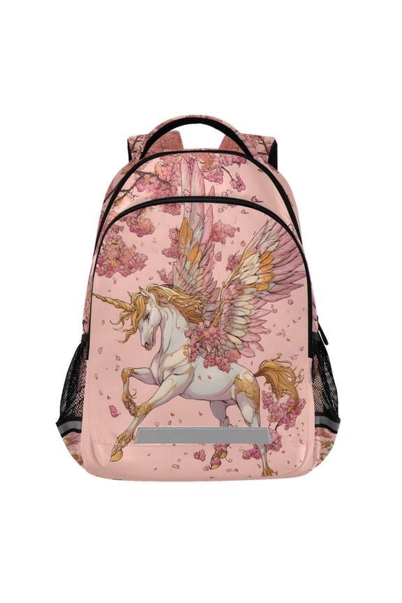 Unicorn-u7 Pattern Backpack Elementary School Bags Student Bookbag Travel Rucksack