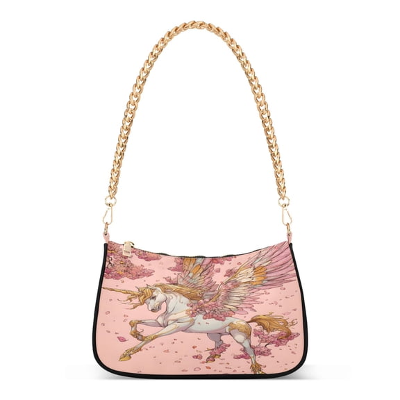 ALAZA Unicorn-u7 Women's Chain Shoulder Bag Hobo Handbag Tote Crossbody Purse