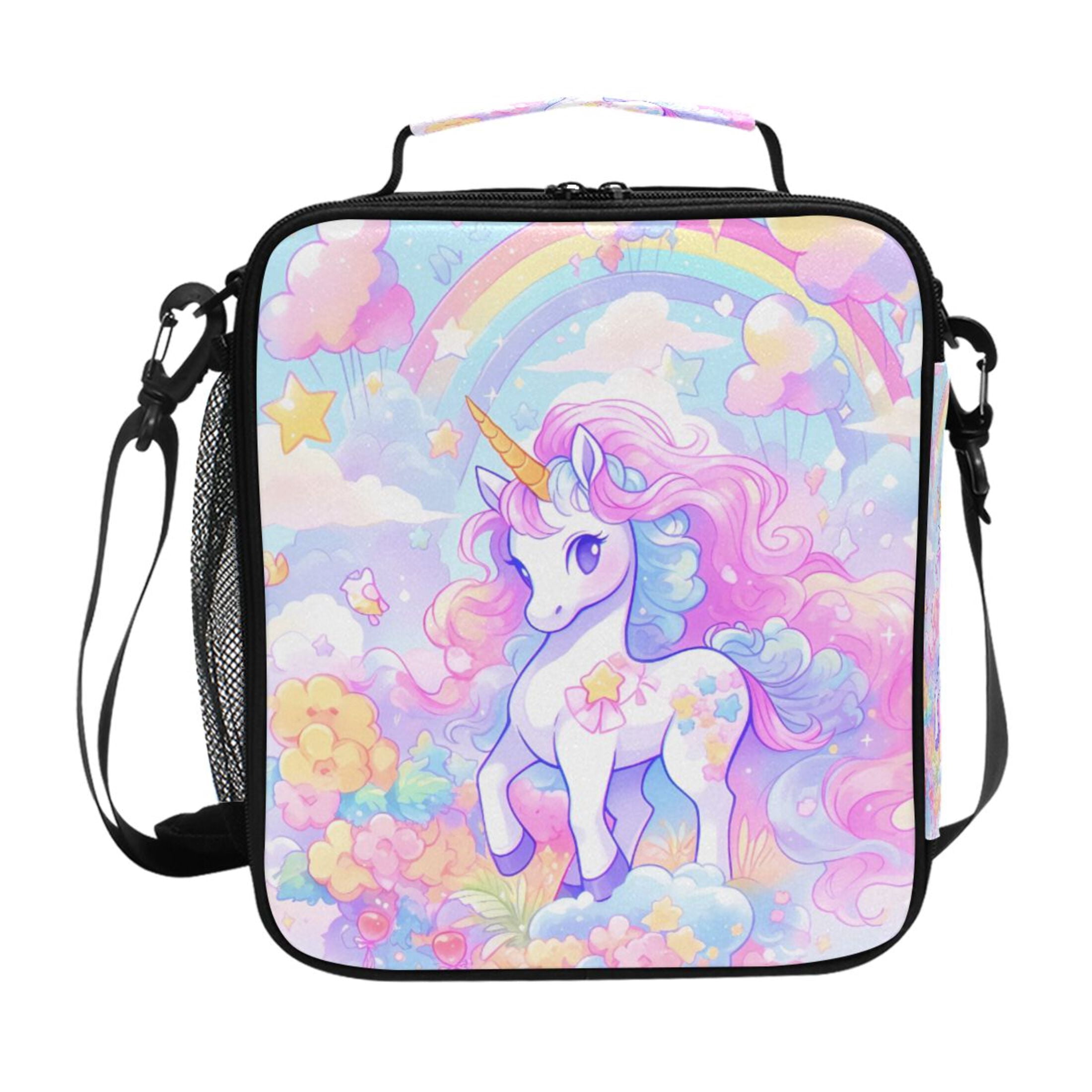 ALAZA Unicorn with Rainbow Lunch Box Insulated Lunch Bag Reusable Thermal Cooler Tote School Picnic