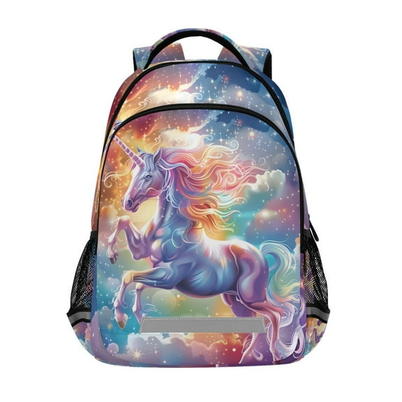 ALAZA Unicorn with Stars Backpack Elementary School Bag Bookbag Travel Rucksack