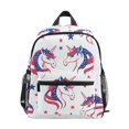 thumbnail image 1 of ALAZA Unicorns Stars School Backpack Small Bookbag Mini Bags, 1 of 6