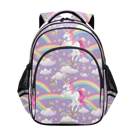ALAZA Unicorns and Rainbows School Backpack Elementary Bag Bookbag Travel Rucksack