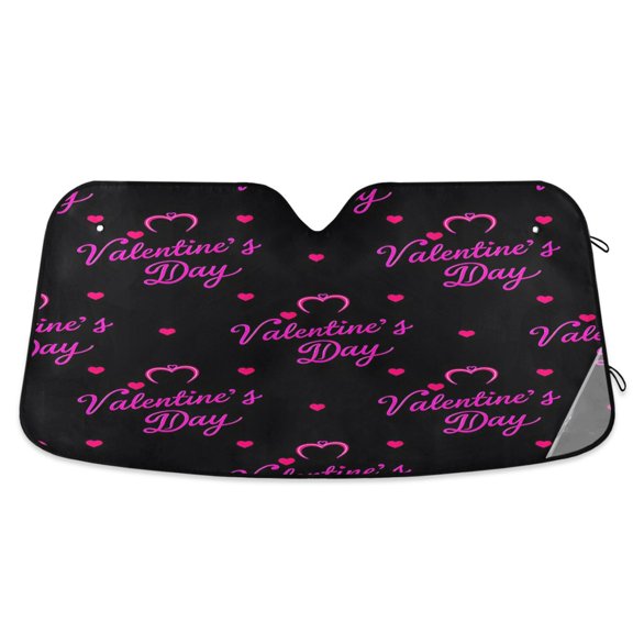 ALAZA Valentains's Day Windshield Sun Shade Car Foldable Sun Visor Block UV Rays Protector 55"x27.6"
