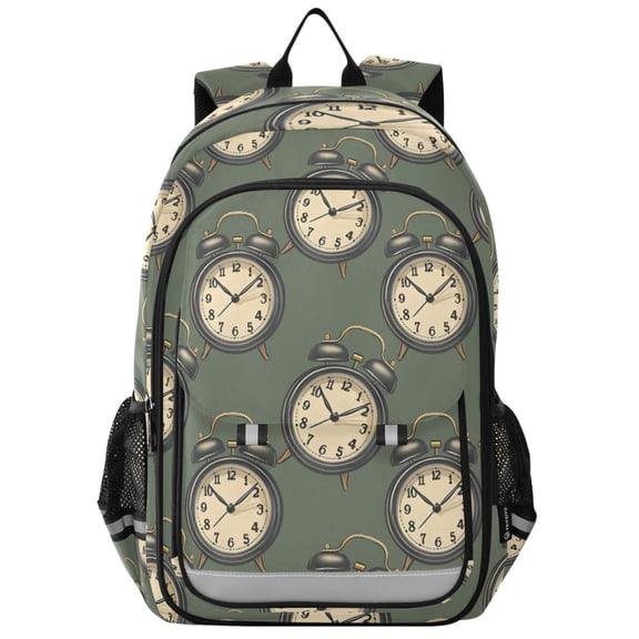ALAZA Vintage Alarm Clocks Laptop Backpack Purse Travel Bag Casual School Bookbag Rucksack for Women Men