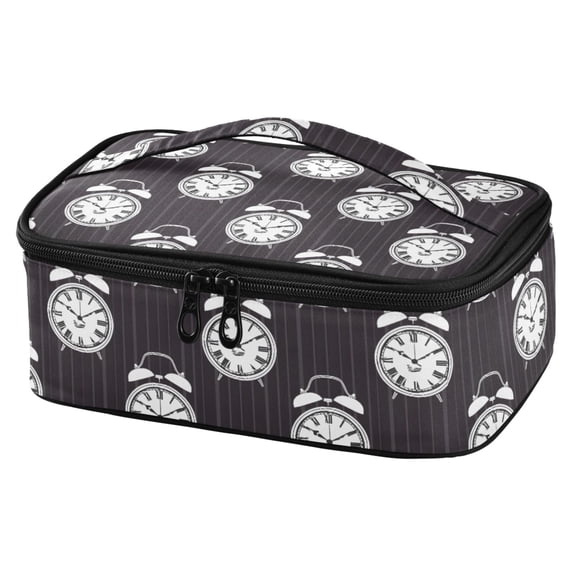 ALAZA Vintage Alarm Clocks-a1 Lunch Box Insulated Cooler Tote Bag Reusable School Picnic Travel Office