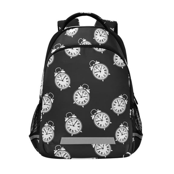 ALAZA Vintage Alarm Clocks-a3 Backpack Elementary School Bag Bookbag Travel Rucksack