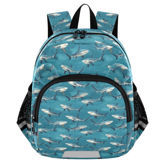 ALAZA Vintage Cartoon Sharks Mini Backpack School Bookbag Age 3-7 Medium