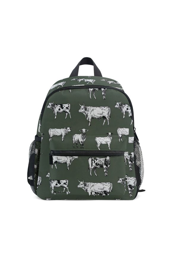 Vintage Cows School Backpack Small Bookbag Mini Bags