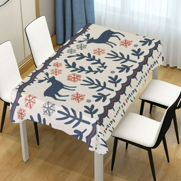 ALAZA Vintage Deer Exotic Pattern Rectangle Tablecloth Tablecover Dinning Table Cloth 54"x54"