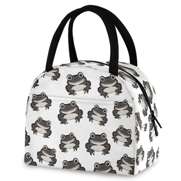 ALAZA Vintage Frogs Cartoon Insulated Lunch Box Reusable Cooler Tote Bag Work Office Picnic