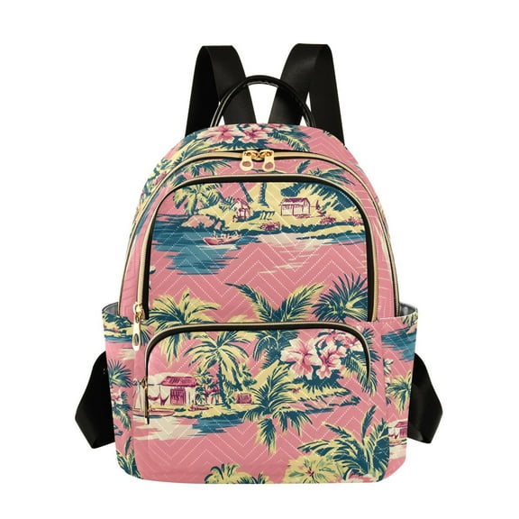 ALAZA Vintage Palm Tree Womens Travel Laptop Backpack Large Daypack Ladies Shoulder Bags S