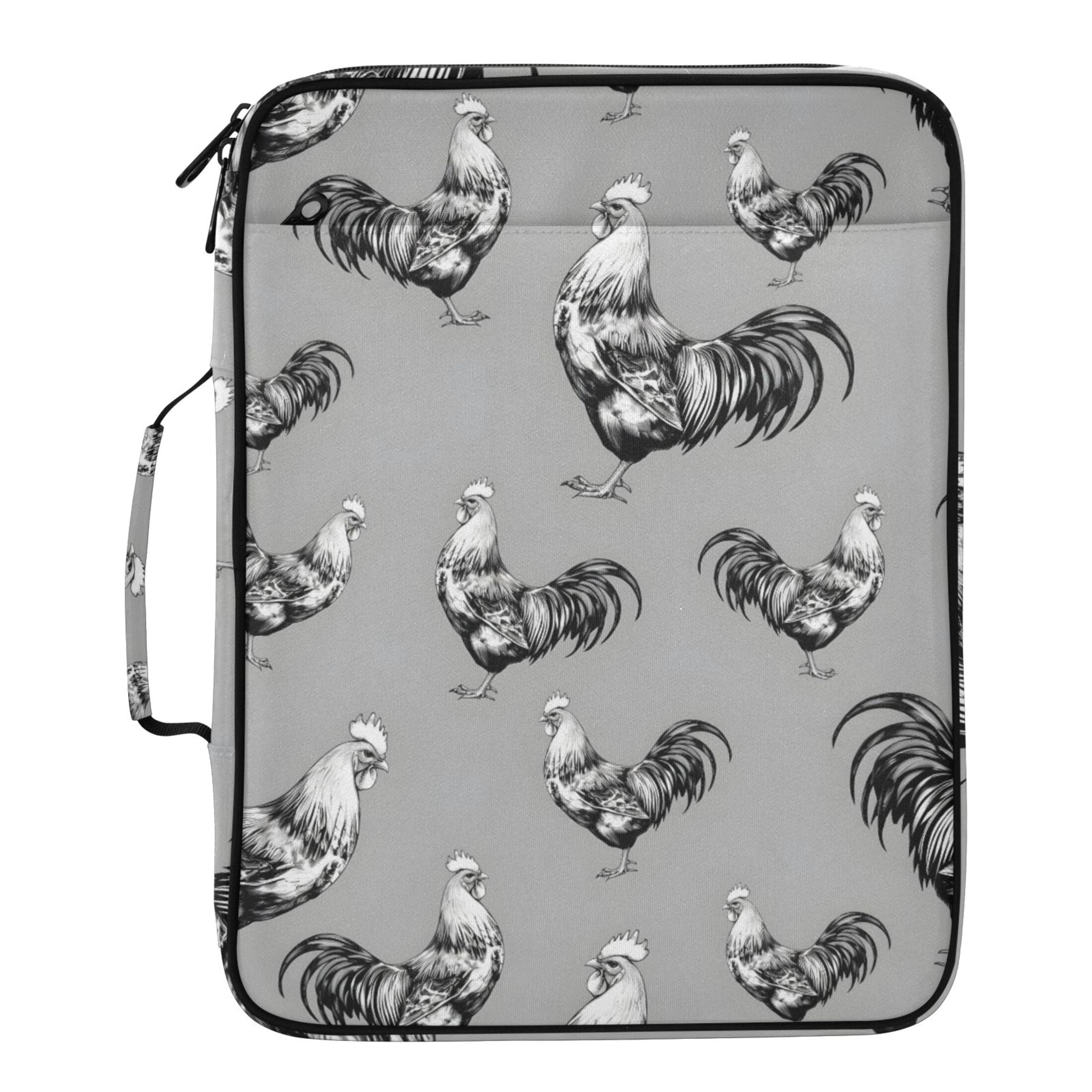 ALAZA Vintage Retro Chickens Pattern Expanding Accordion File Folder 3 ...