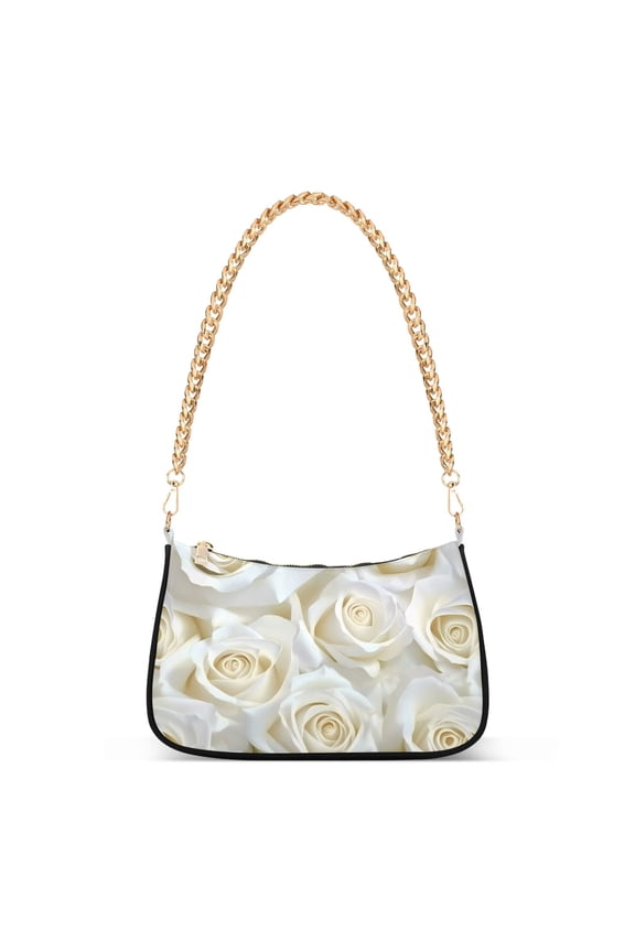 Vintage Roses Flowers-i2 Women's Chain Shoulder Bag Hobo Handbag Tote Crossbody Purse