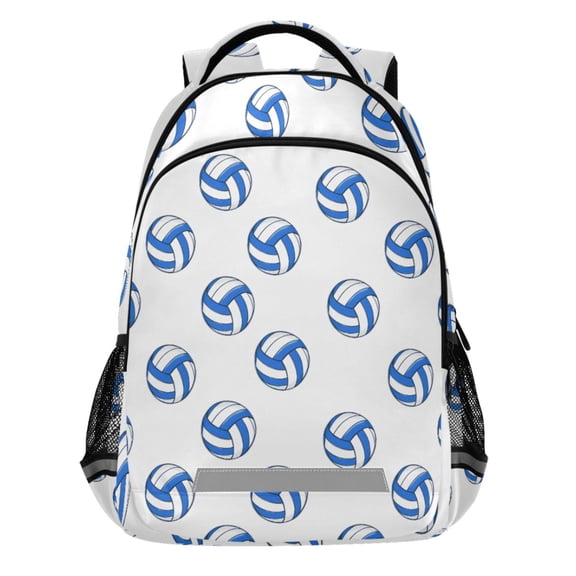 ALAZA Volleyball Blue Pattern Backpack Elementary School Bags Student Bookbag Travel Rucksack