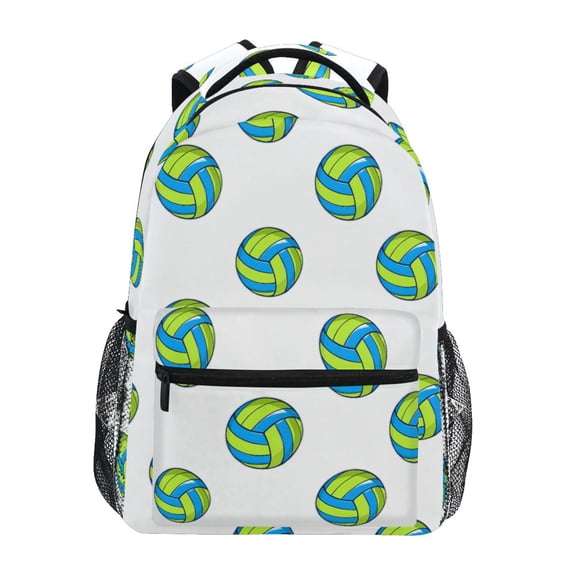 ALAZA Volleyball Green Pattern School Backpack Elementary Bookbag Laptop Bags Travel Daypack