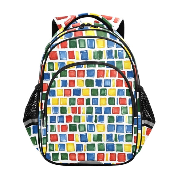 ALAZA Watercolor Checkered School Backpack Elementary Bag Bookbag Travel Rucksack