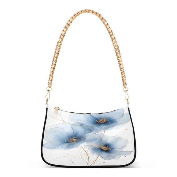 ALAZA Watercolor Flower-a6 Women's Chain Shoulder Bag Hobo Handbag Tote Crossbody Purse