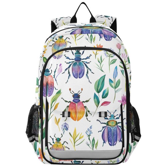 ALAZA Watercolor Ladybugs Leaves Laptop Backpack Purse Travel Bag Casual School Bookbag Rucksack for Women Men