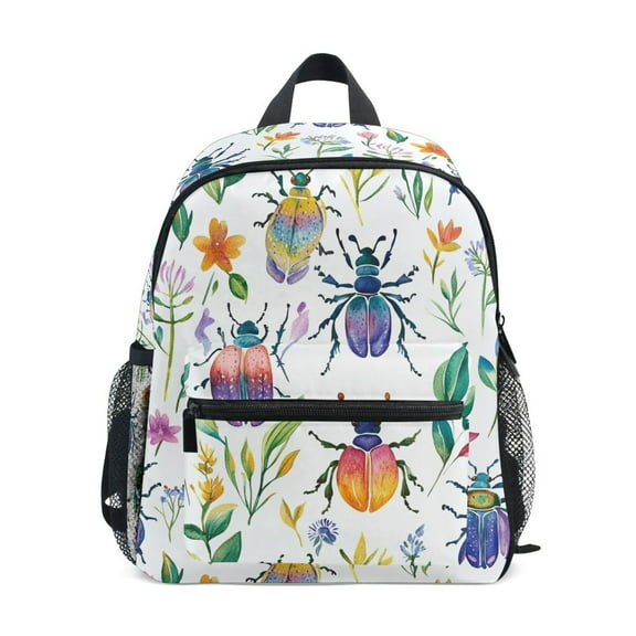 ALAZA Watercolor Ladybugs Leaves School Backpack Small Bookbag Mini Bags